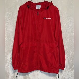 Champion Red Windbreaker Jacket